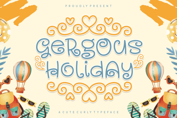 Gergous Holiday Font: A Playful Display Typeface for Small Business Branding