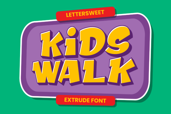 Kids Walk Font: A Crafty Essential for Handmade Products