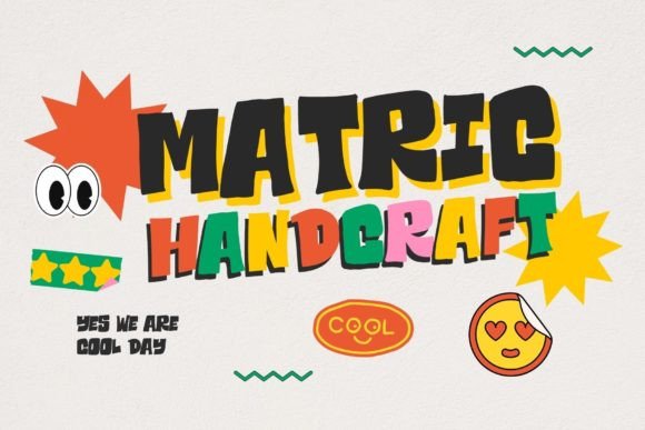 Matric Handcraft: A Bold Display Font for Business Branding