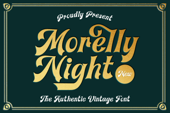 Morelly Night: A Vintage Display Font for Handmade Products