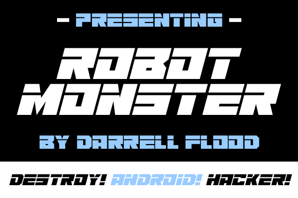 Robot Monster: A Bold Display Font for Modern Branding