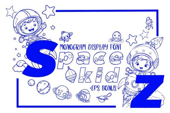 Space Kidz: A Bold Display Font for Branding Projects